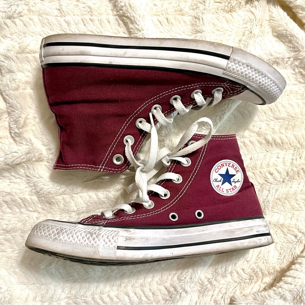 Converse All Star High Top Sneakers - Maroon - Womens 5.5
